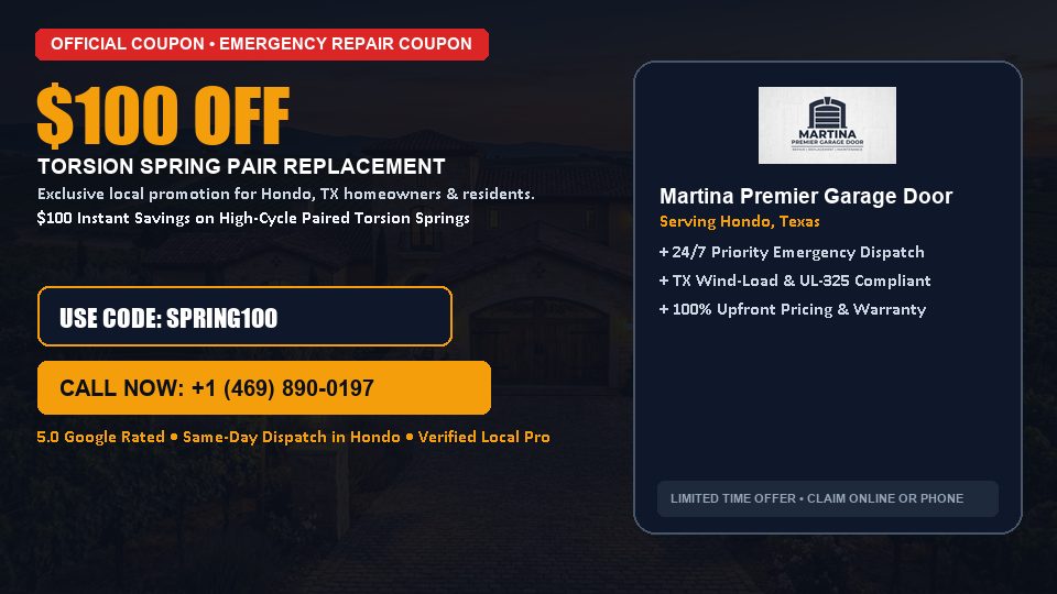 Martina Premier Garage Door $100 OFF Dual Torsion Spring Replacement