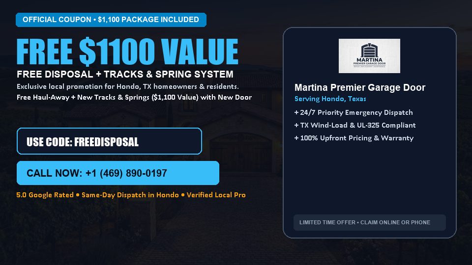 Martina Premier Garage Door FREE Haul-Away & Heavy-Duty Tracks with New Door
